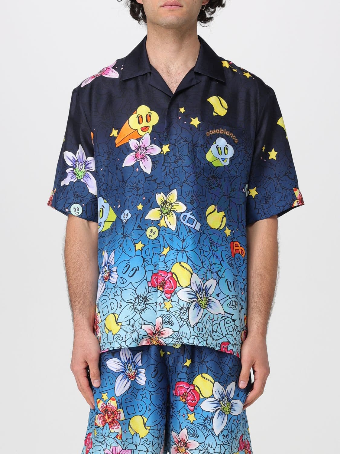 Casablanca Printed Silk Casual Shirt