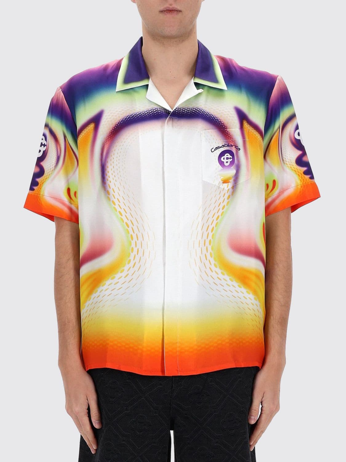 Casablanca Printed Silk Casual Shirt · L