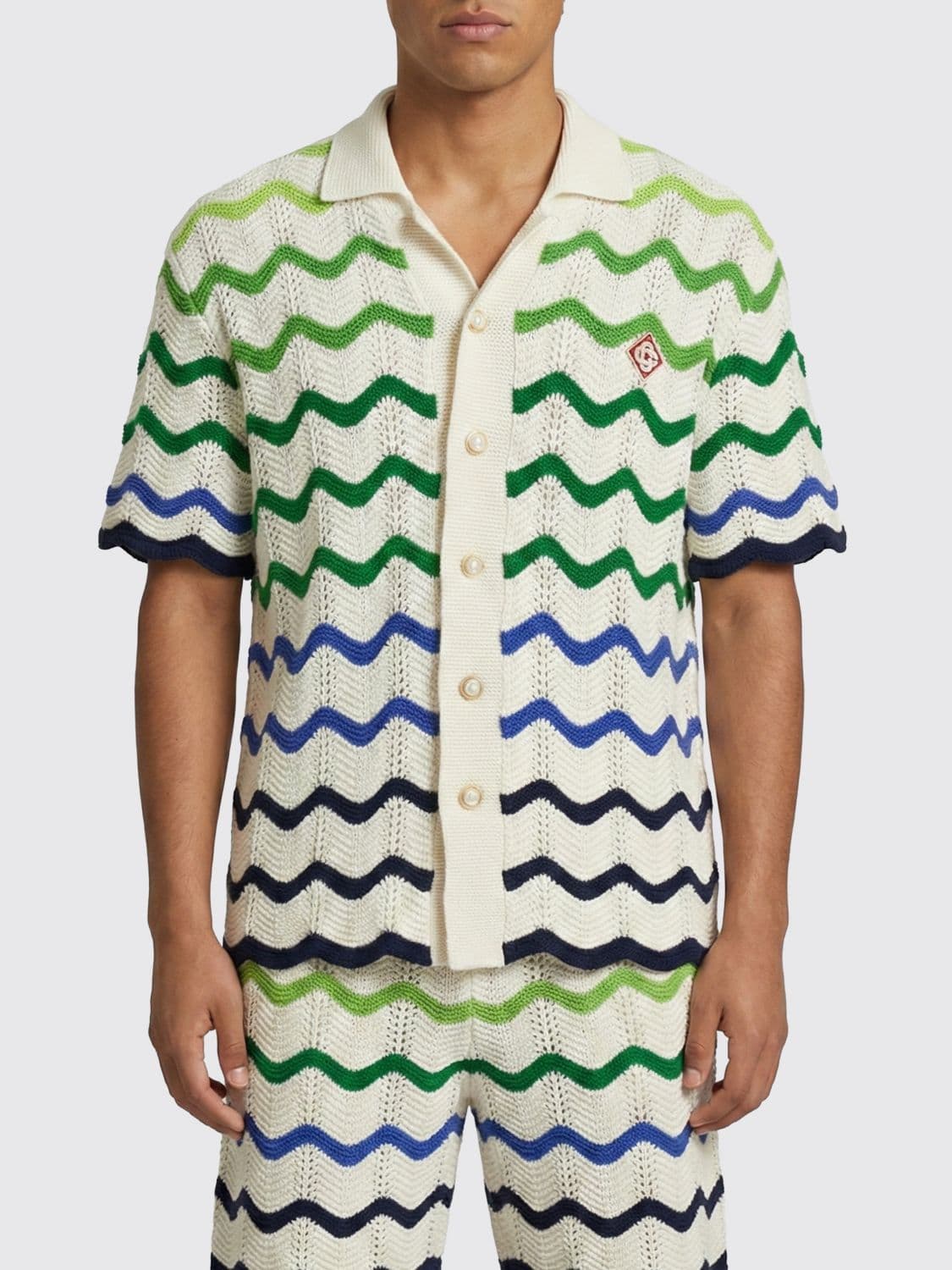 Casablanca Crochet Knit Shirt