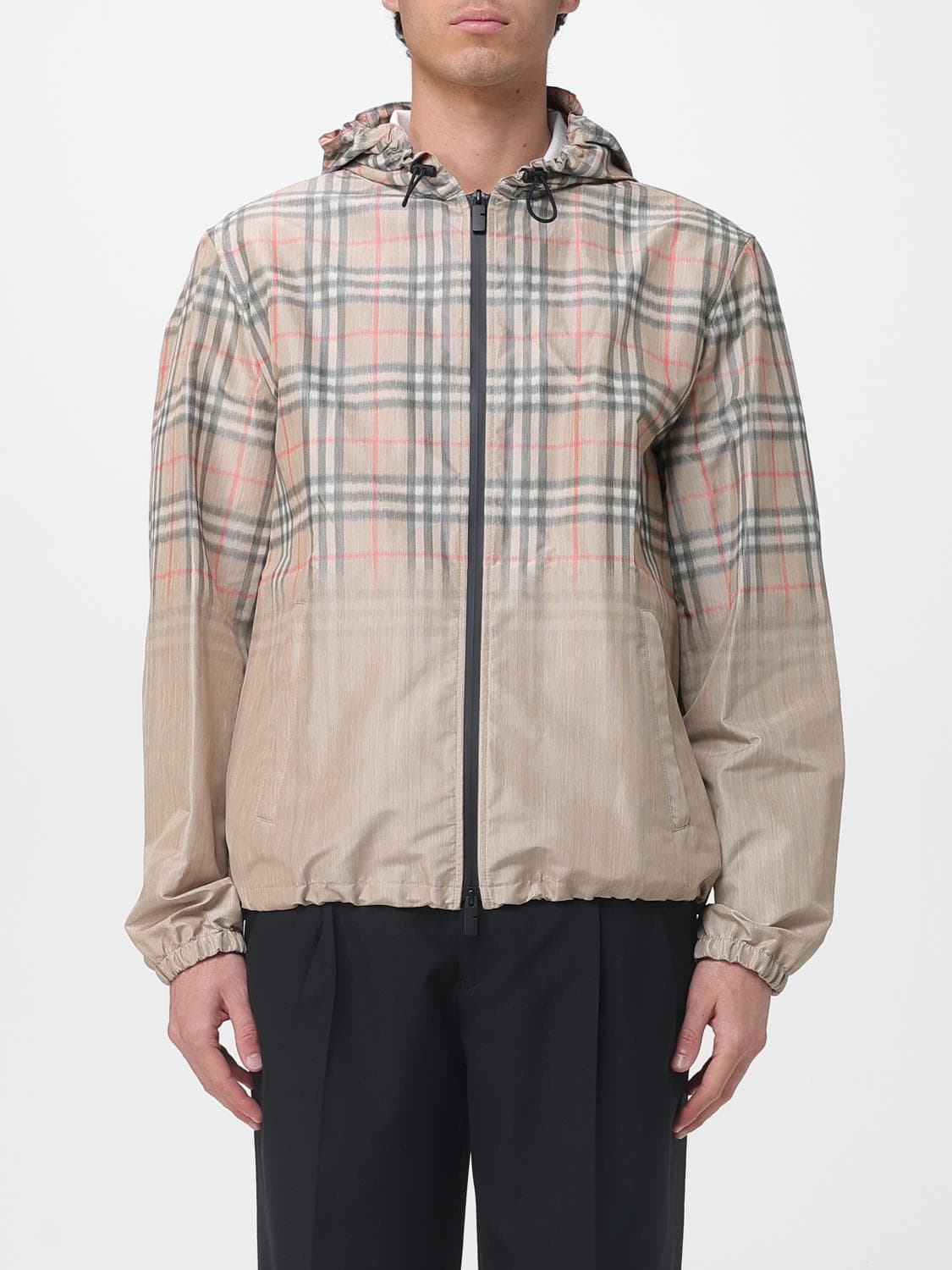 Burberry Check Polyester Windbreaker Jacket