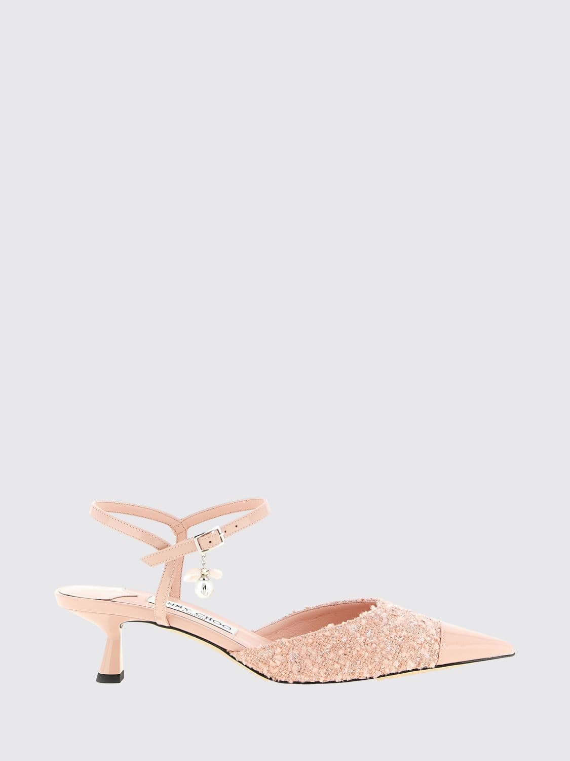 Jimmy Choo Aren Tweed and Patent Leather Slingback