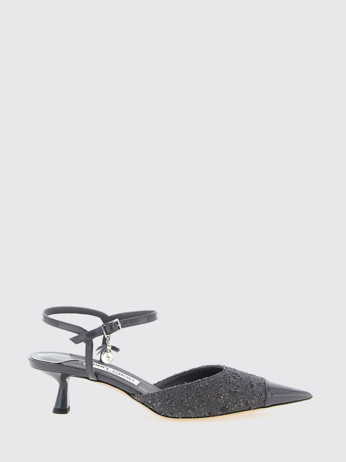 Jimmy Choo Aren Tweed and Patent Leather Slingback