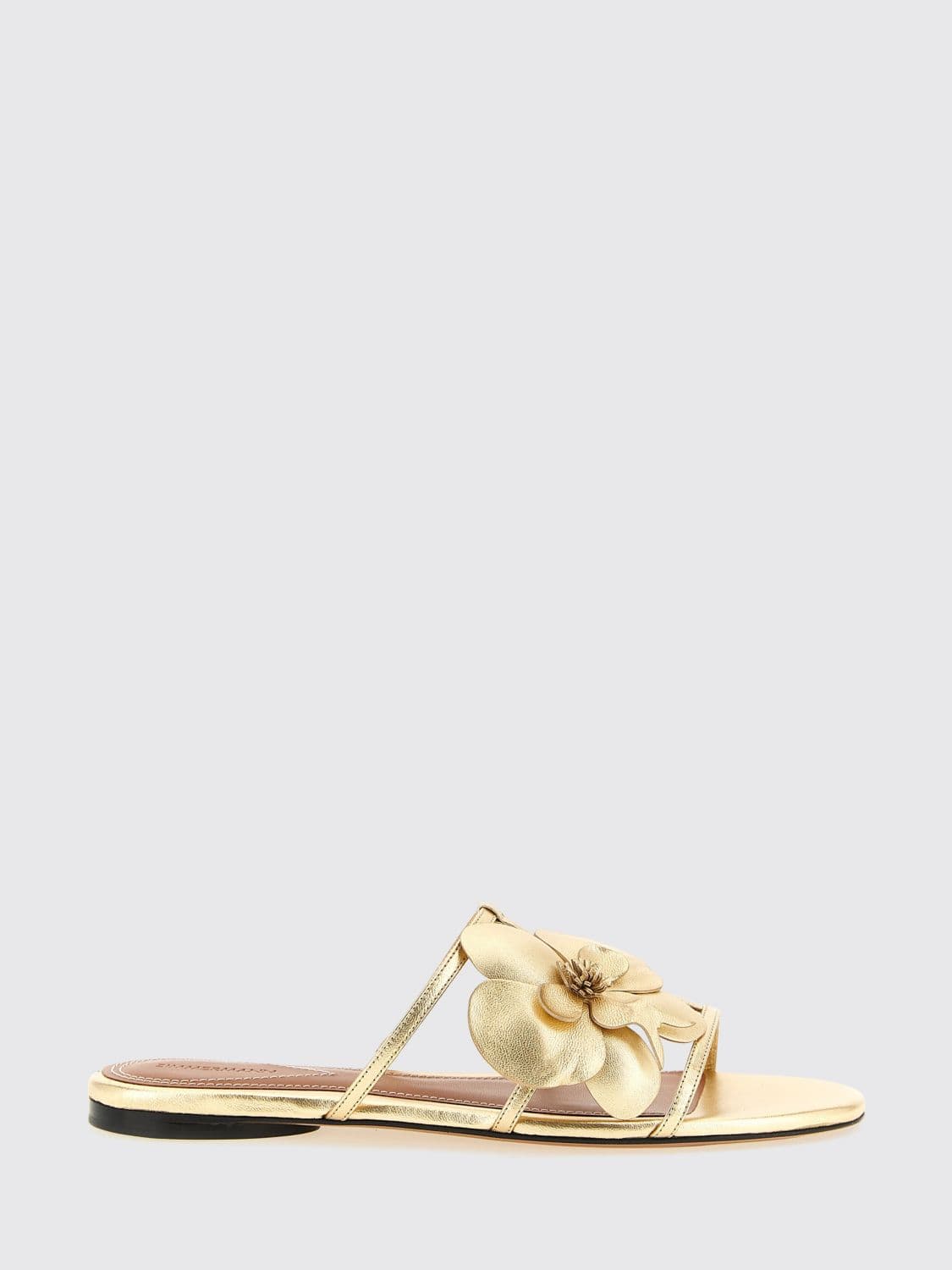 Zimmermann Orchid Laminated Leather Sandal with Floral Applications · 37