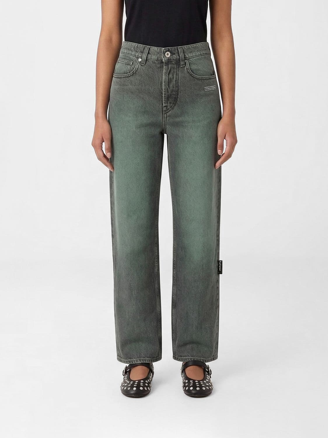 Off-White Straight Cotton Denim Jeans