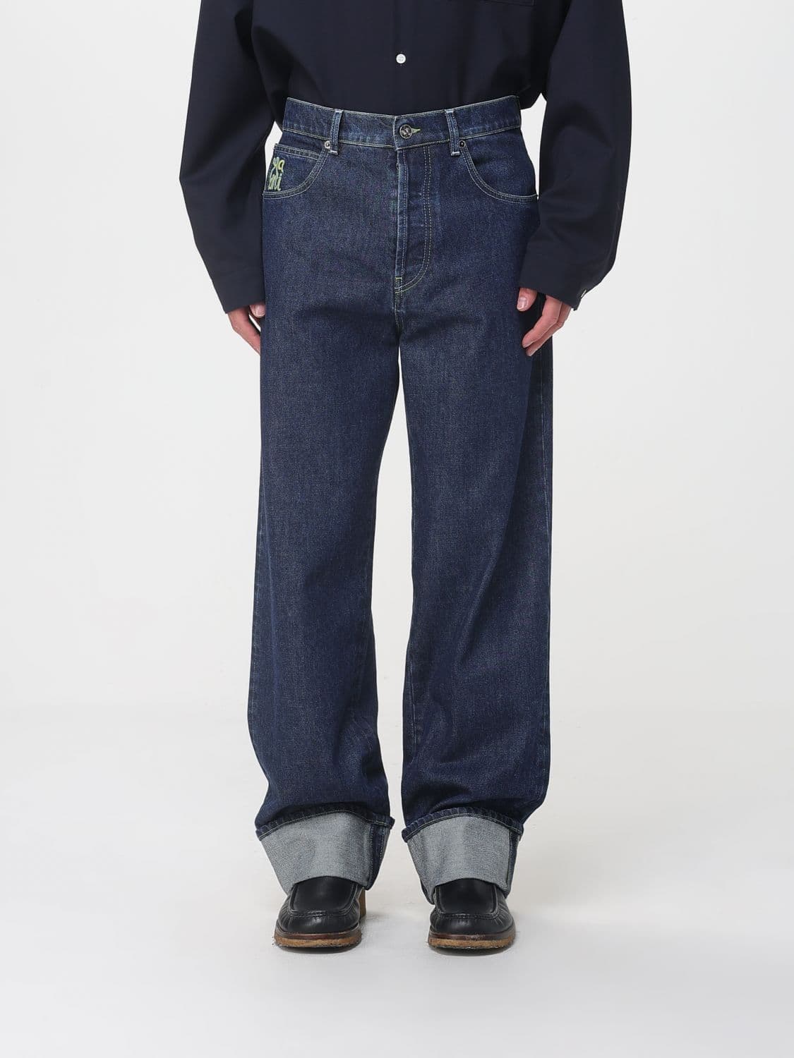 Marni Cotton Denim Wide Leg Jeans