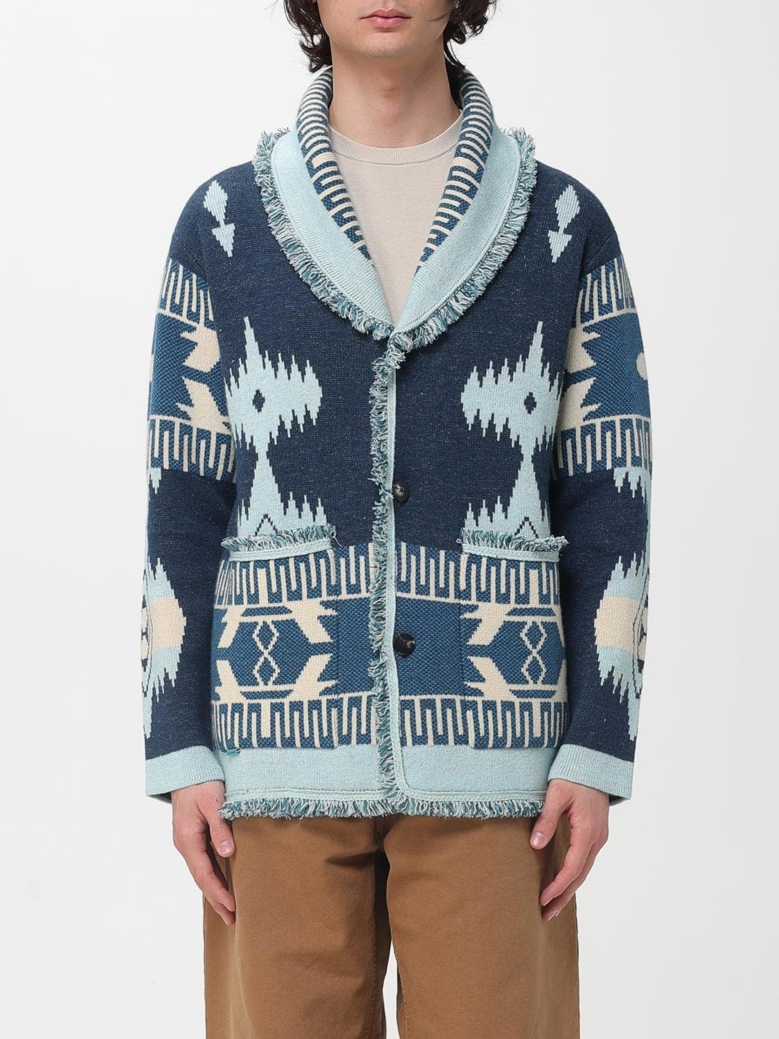 Alanui Jacquard Cotton Cardigan · M