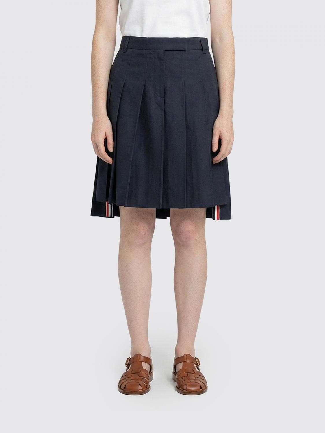 Thom Browne Cotton Pleated Skirt