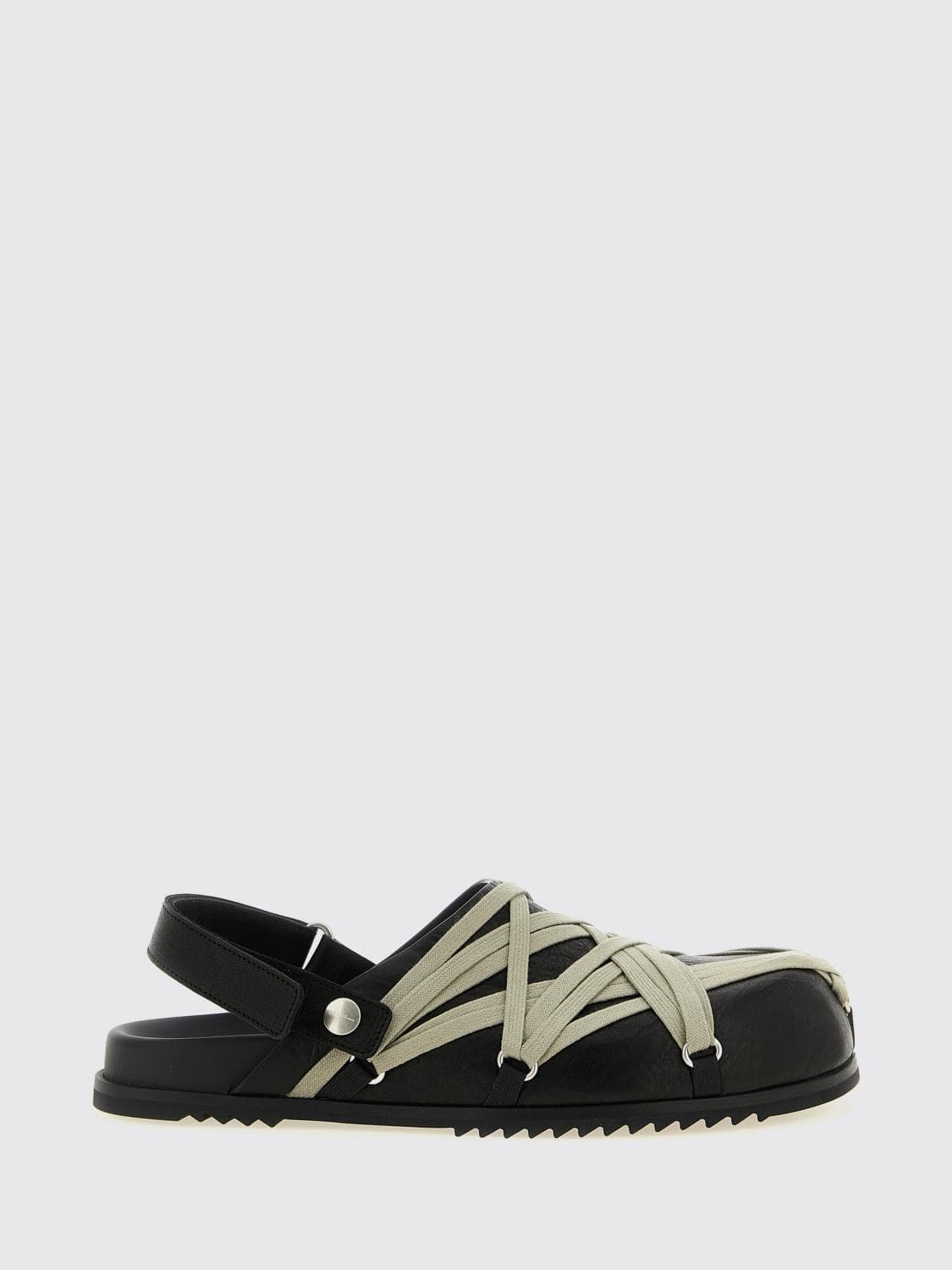Rick Owens Megalace Leather Mules