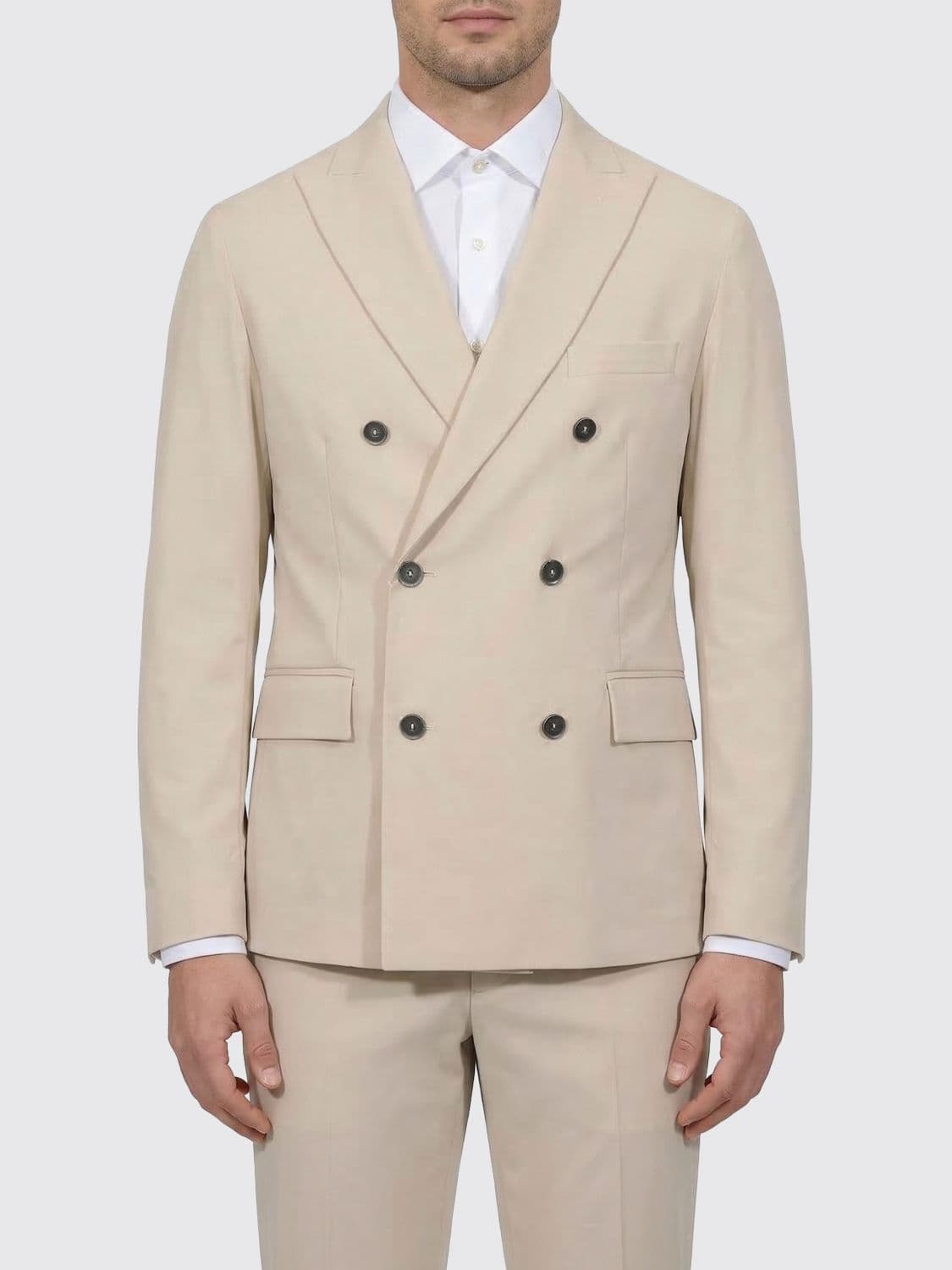 Paolo Pecora Double-Breasted Cotton Blazer