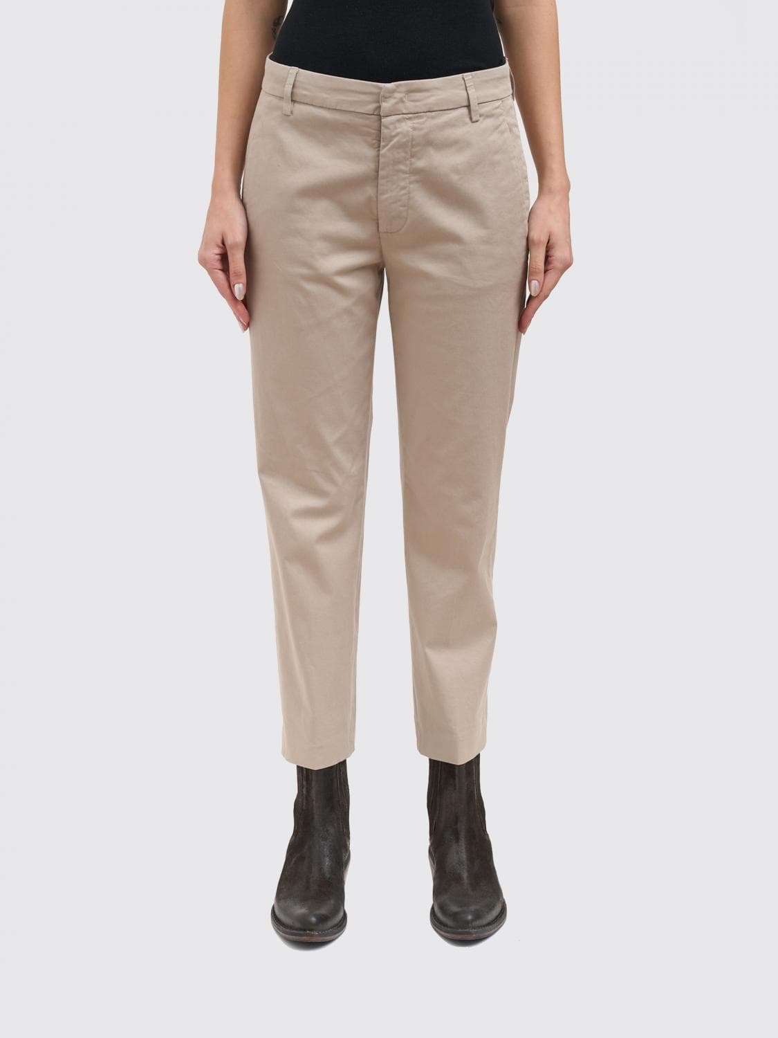 Dondup Cropped Trousers in Stretch Cotton