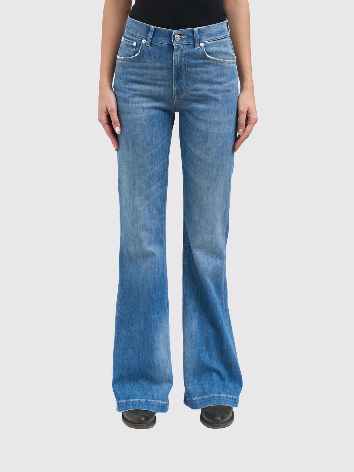 Dondup Straight Jeans in Stretch Denim