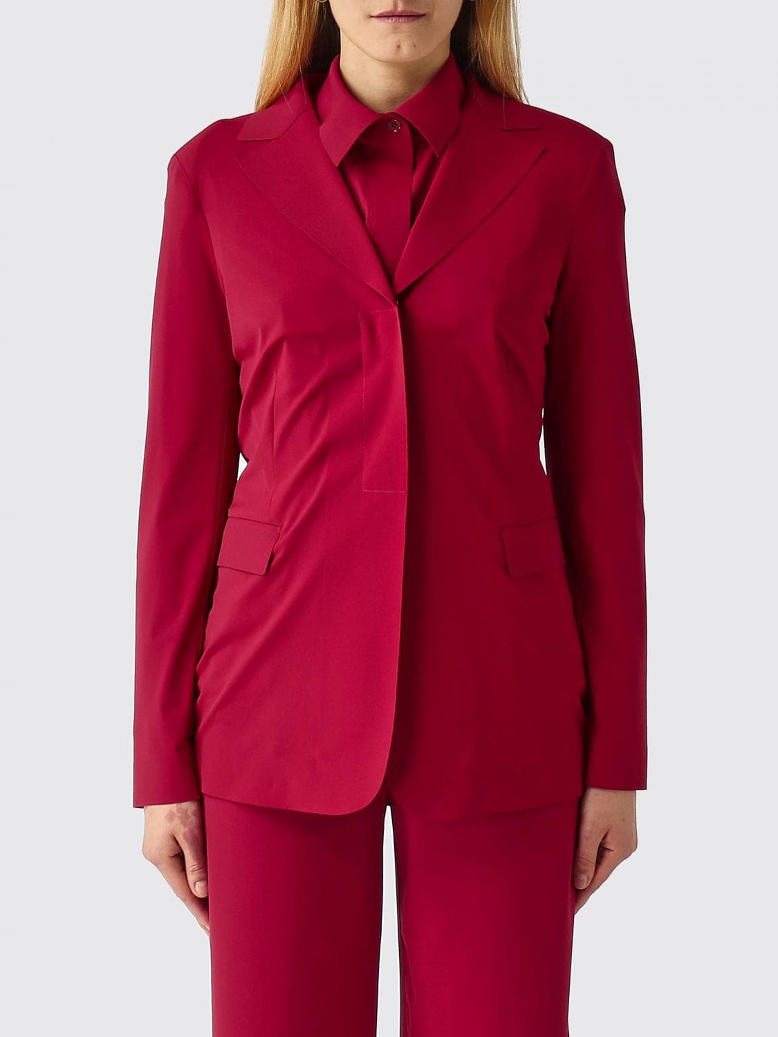 Mm Max Mara Single Breasted Blazer in Technical Fabric