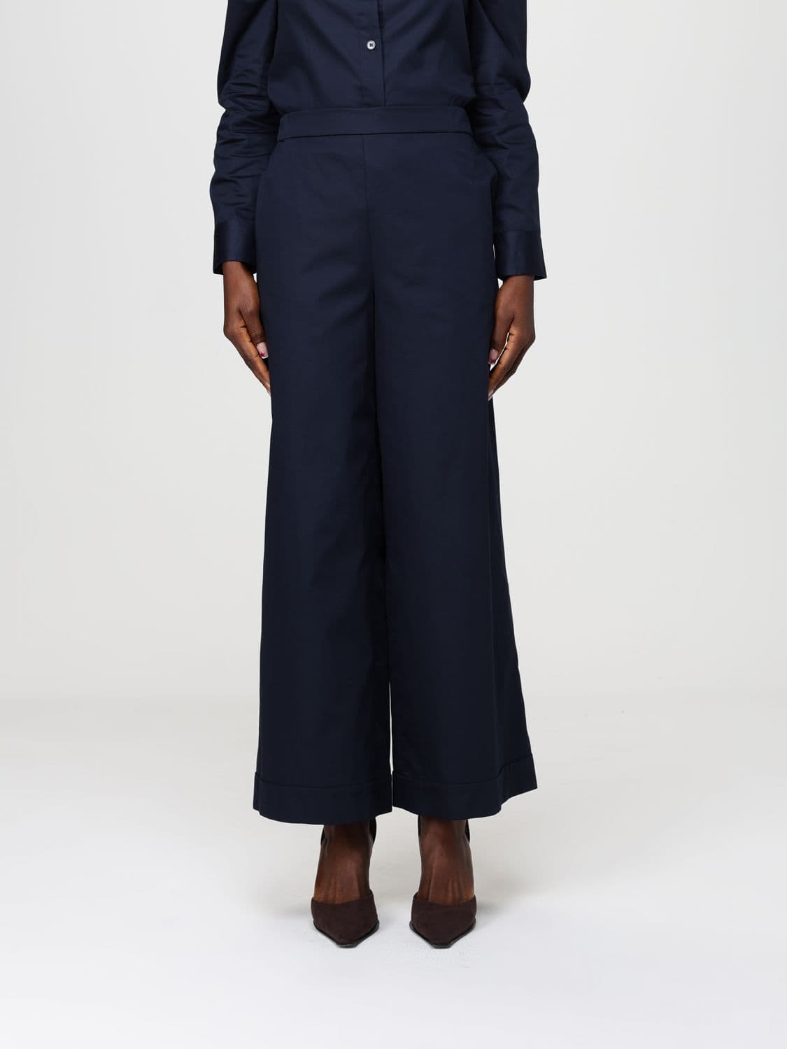 Mm Max Mara Cotton Cropped Trousers