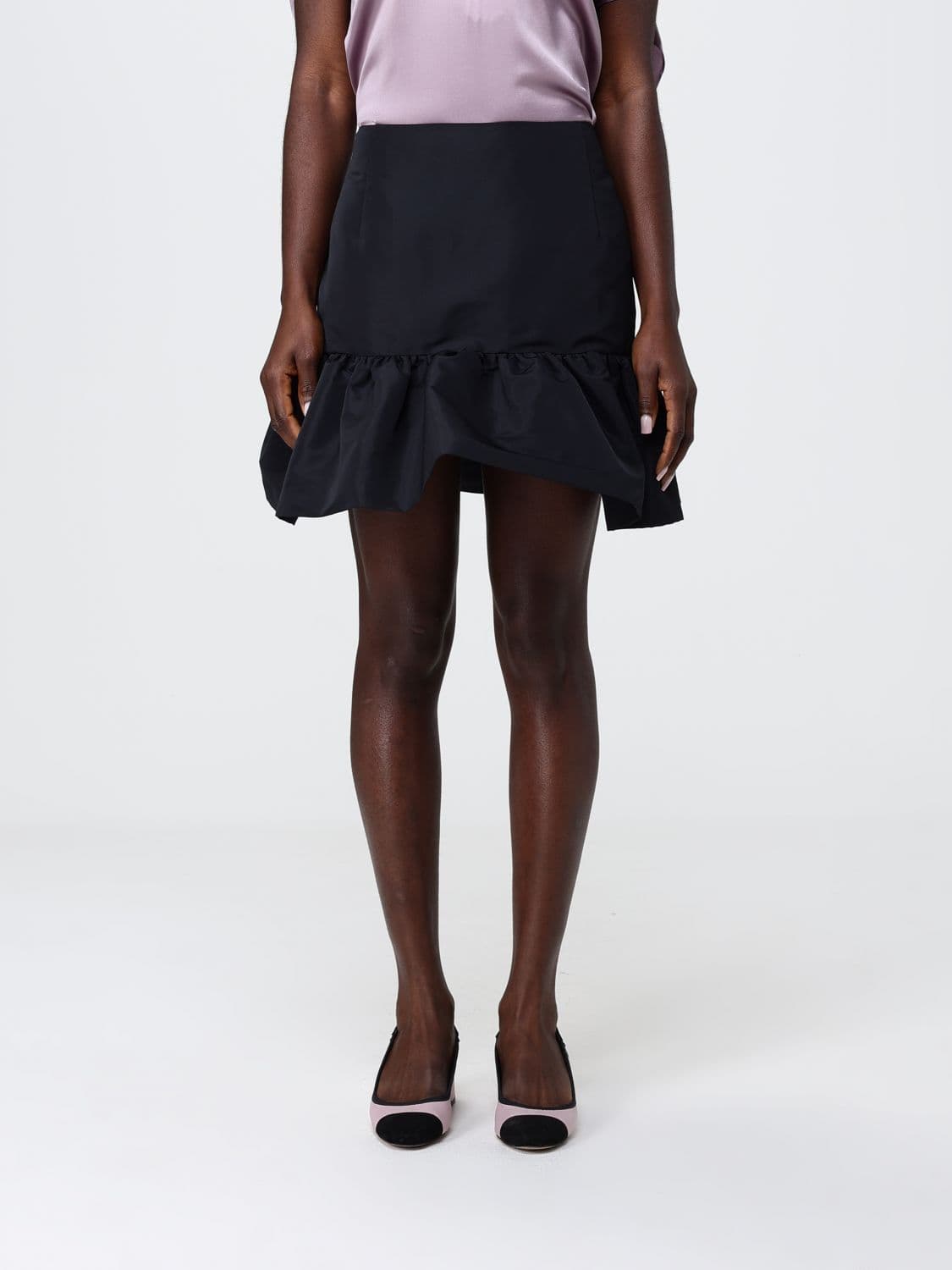 Nina Ricci Recycled Fabric Mini Skirt with Flounce · 38