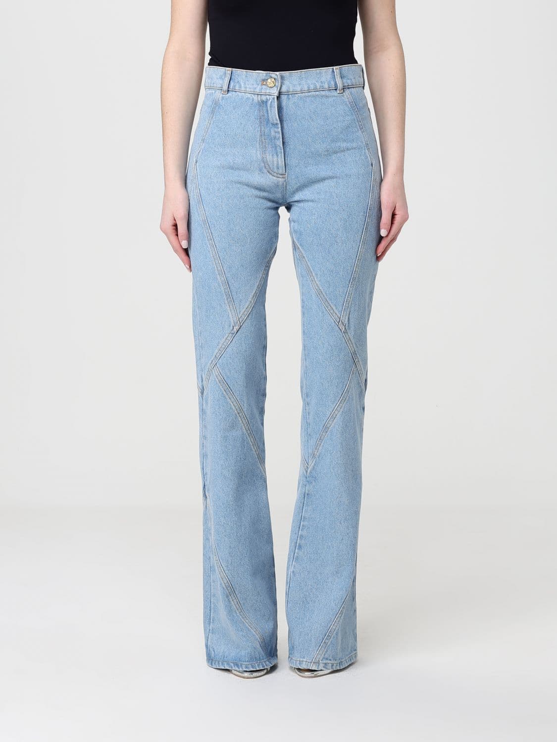 Nina Ricci Flared Cotton Denim Jeans