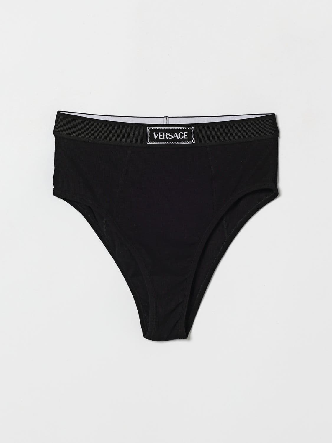 Versace High-Waisted Stretch Cotton Briefs · 2