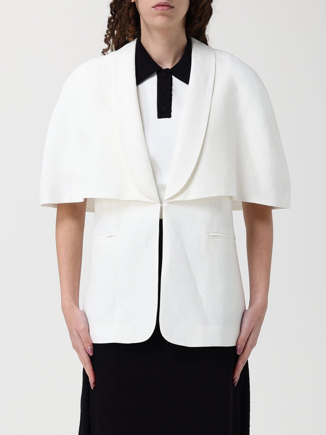 Twinset Viscose Blend Cape Blazer