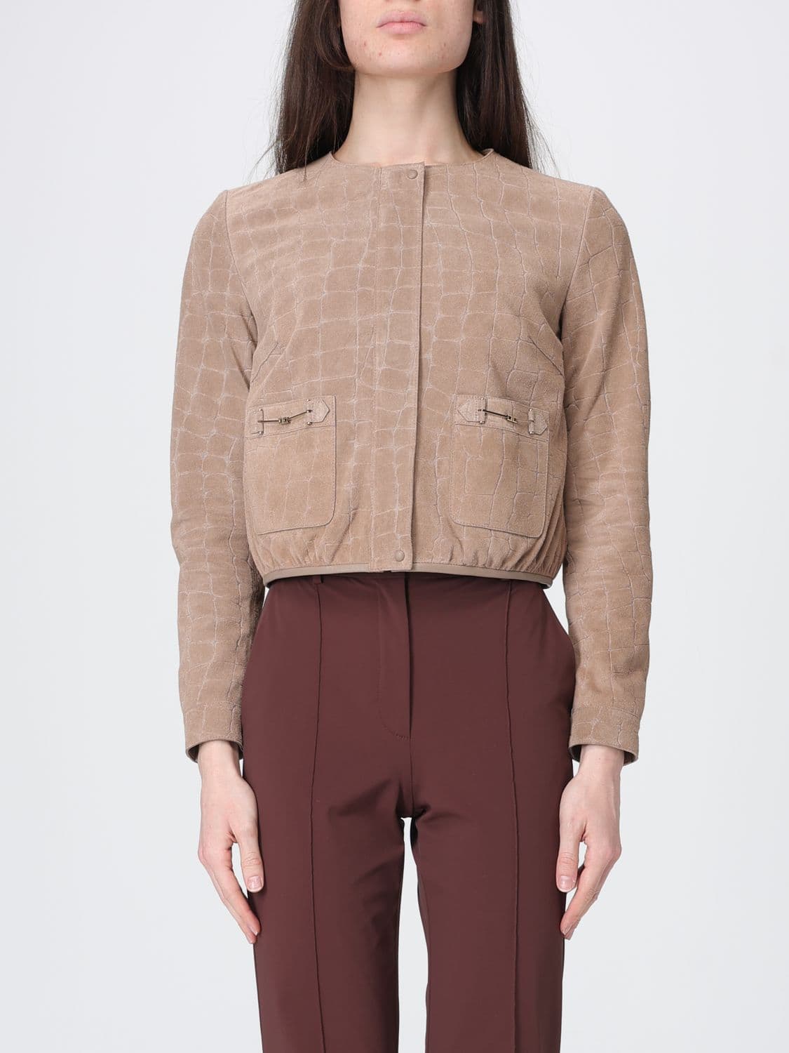 Elisabetta Franchi Suede Sheepskin Jacket