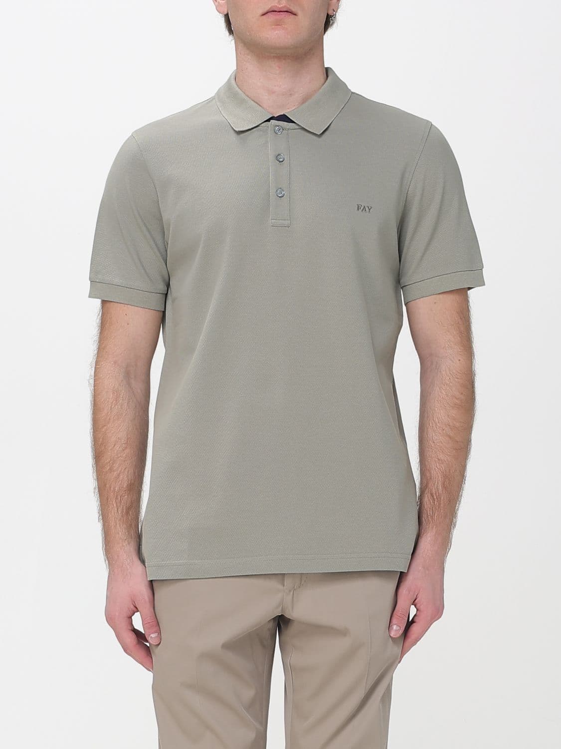Fay Stretch Cotton Polo Shirt
