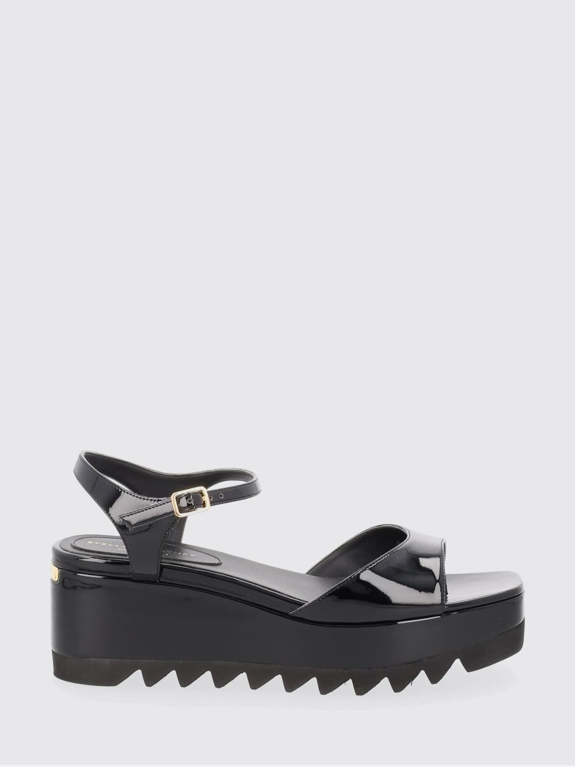 Stella Mccartney Synthetic Leather Wedge Sandals · 39