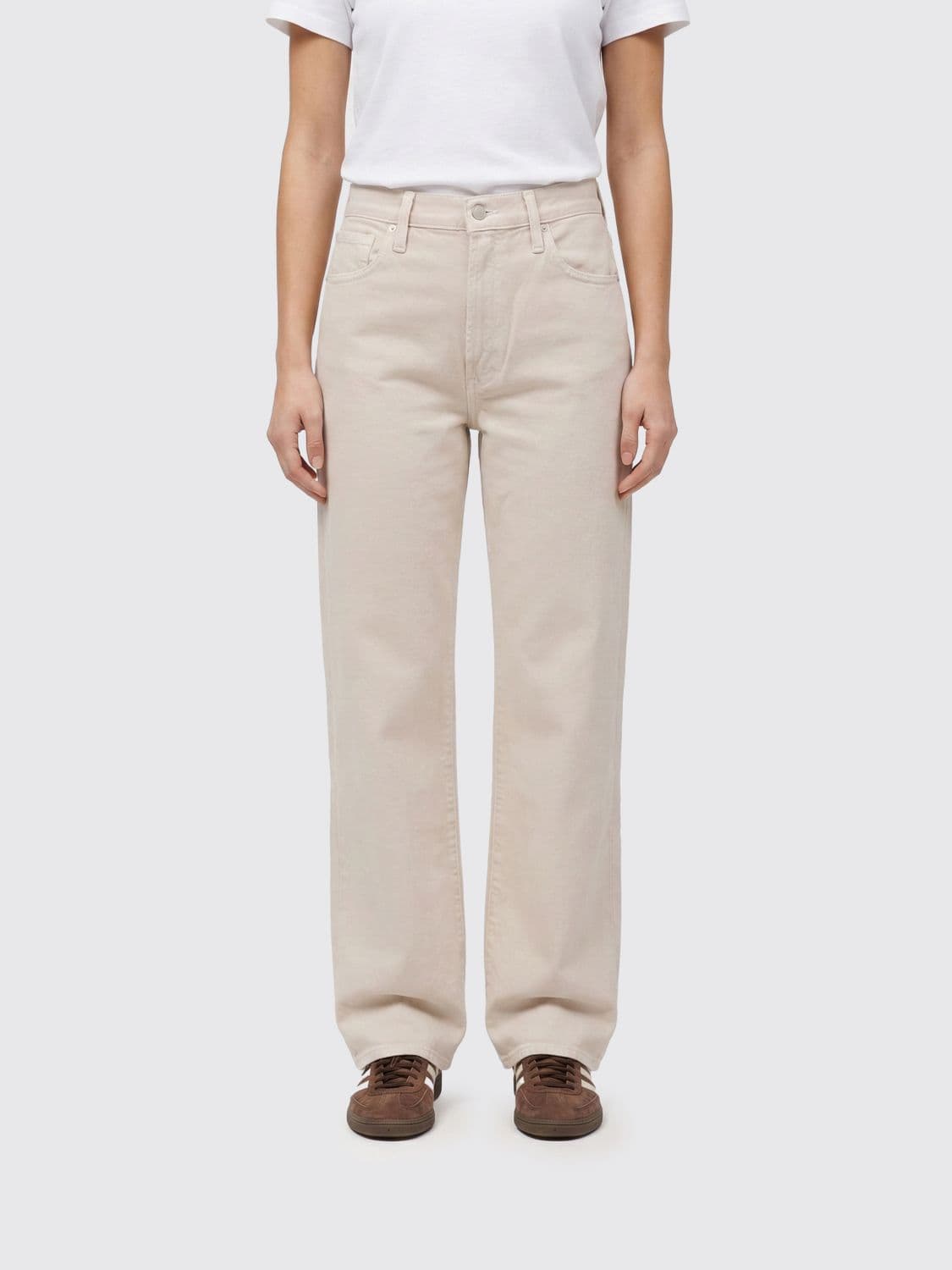 Mother Stretch Denim Straight Jeans