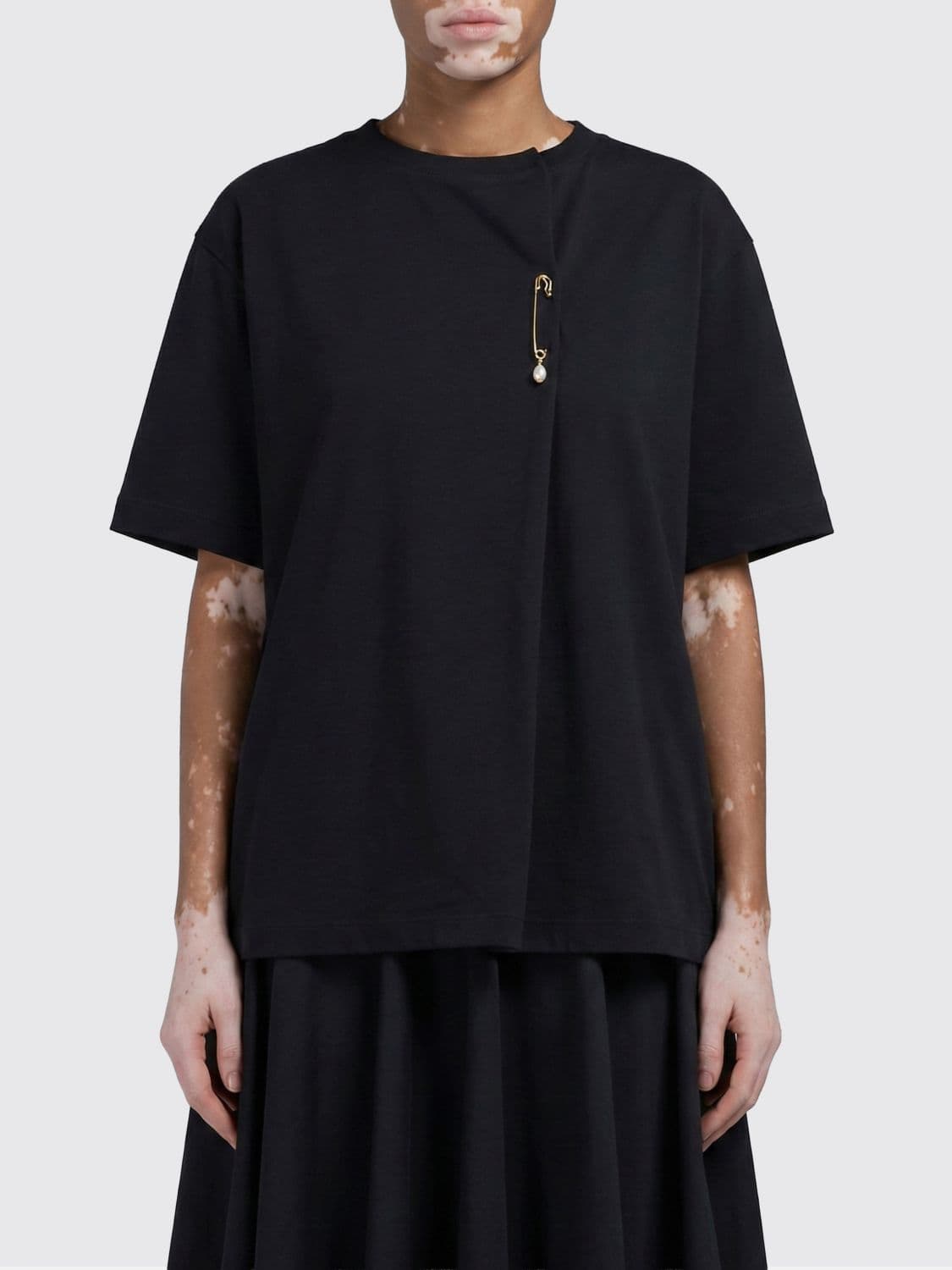 Carven Cotton T-shirt With Safety Pin