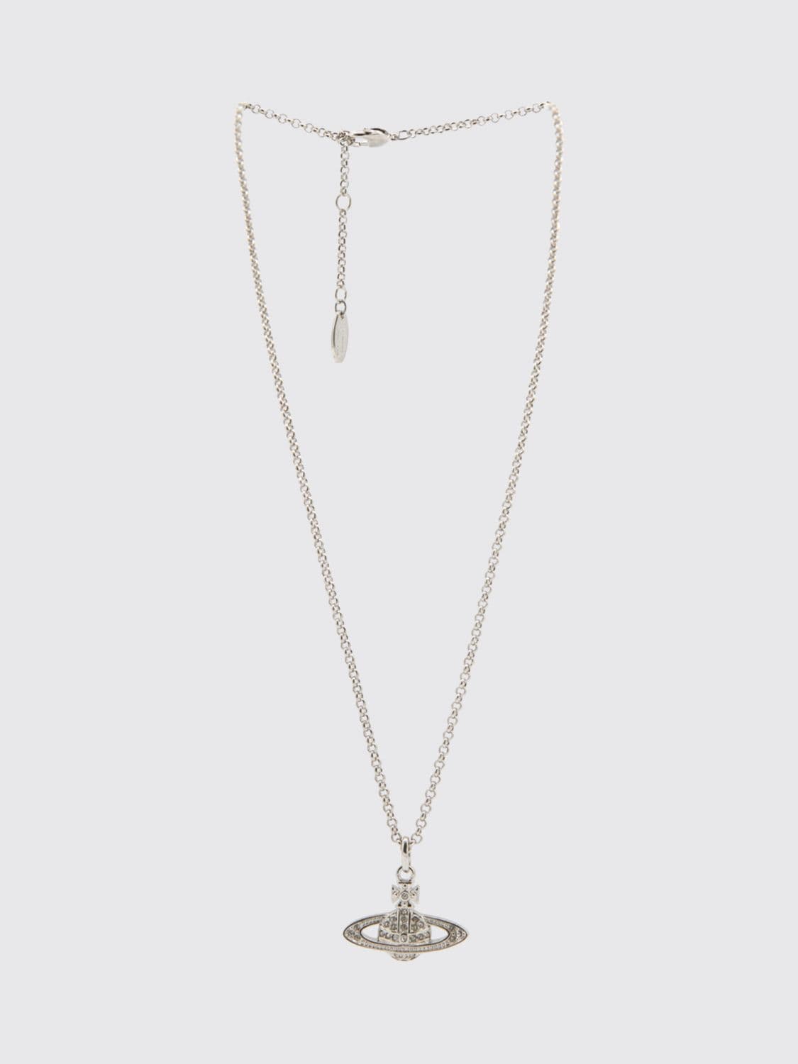 Vivienne Westwood Orb Brass Necklace with Set Rhinestones · OS