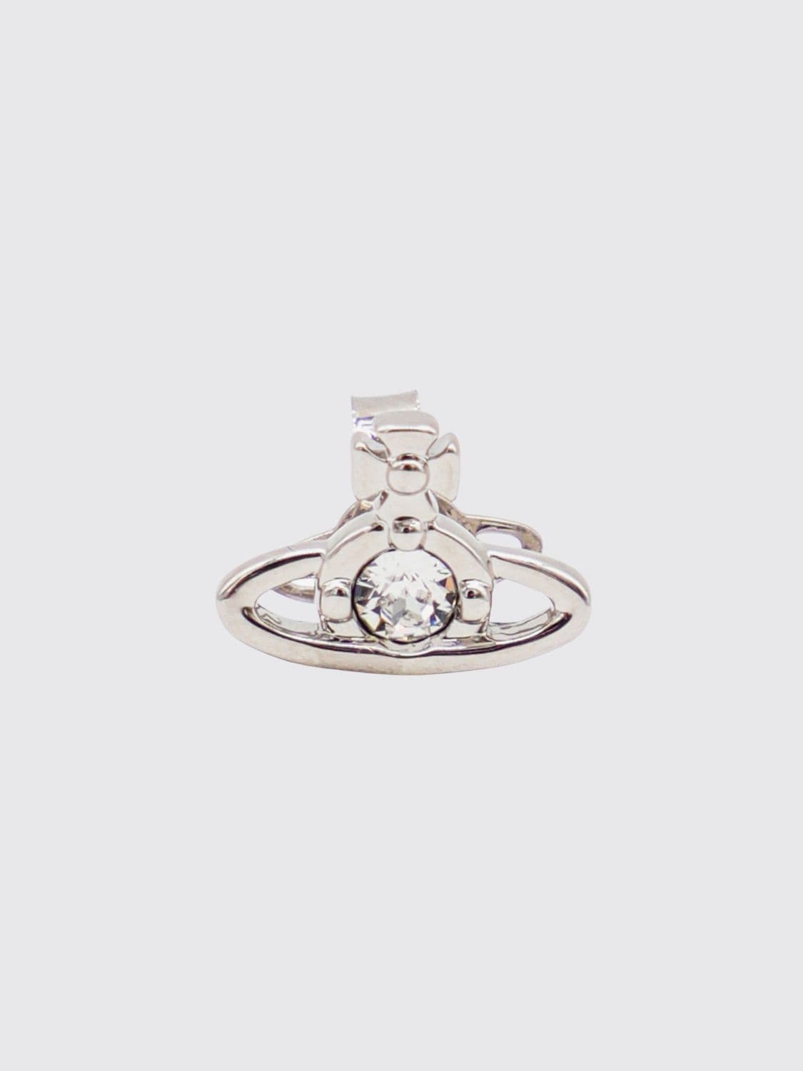 Vivienne Westwood Orb Brass Earring with Set Rhinestones