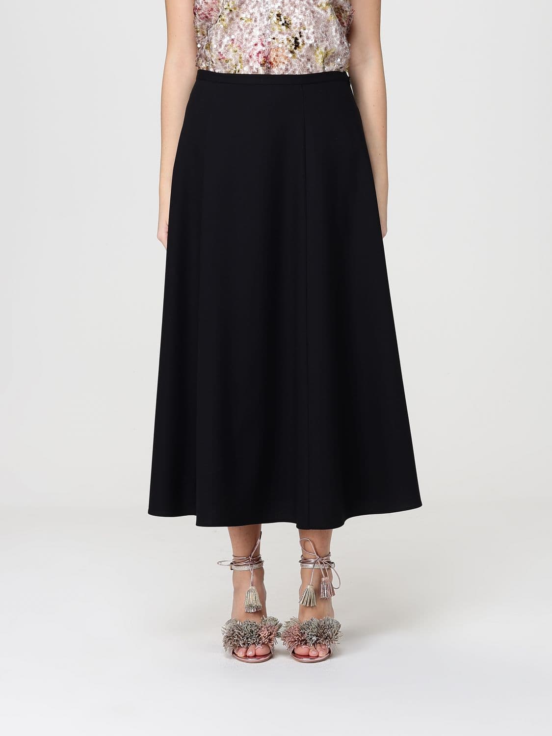 Alberta Ferretti Wool Blend Midi Skirt