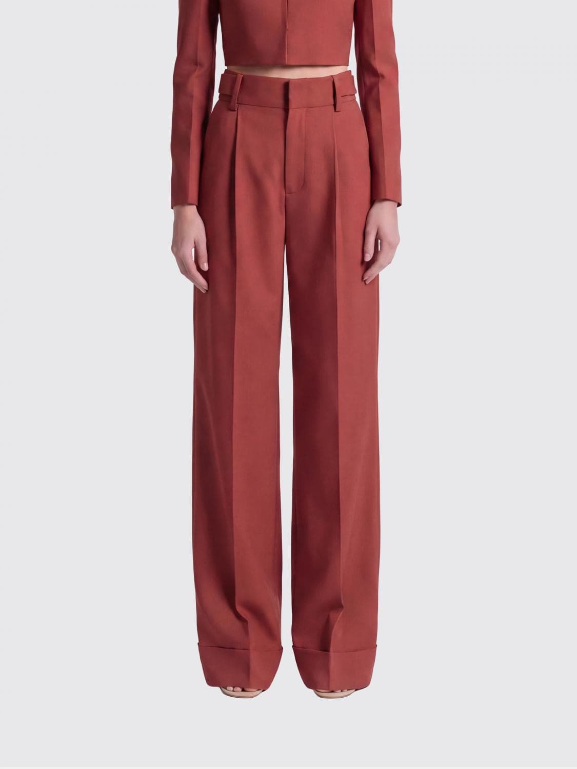 Alberta Ferretti Crepe Palazzo Trousers