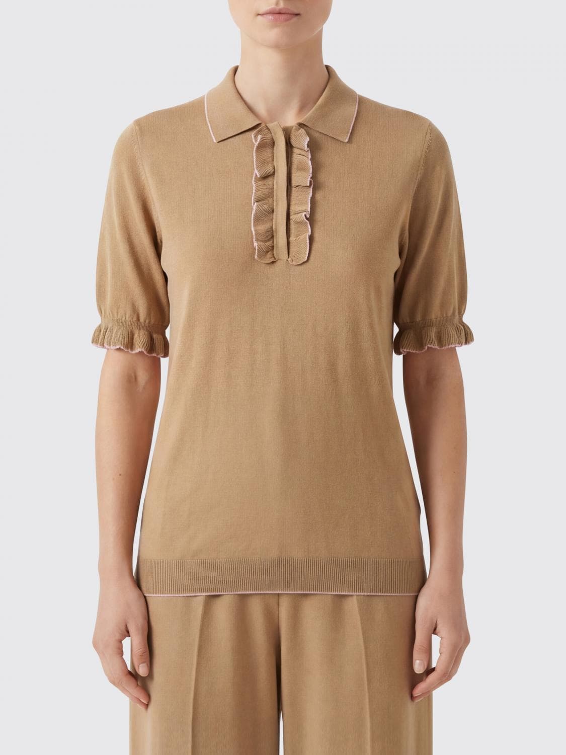 Fabiana Filippi Polo Shirt in Cotton and Silk