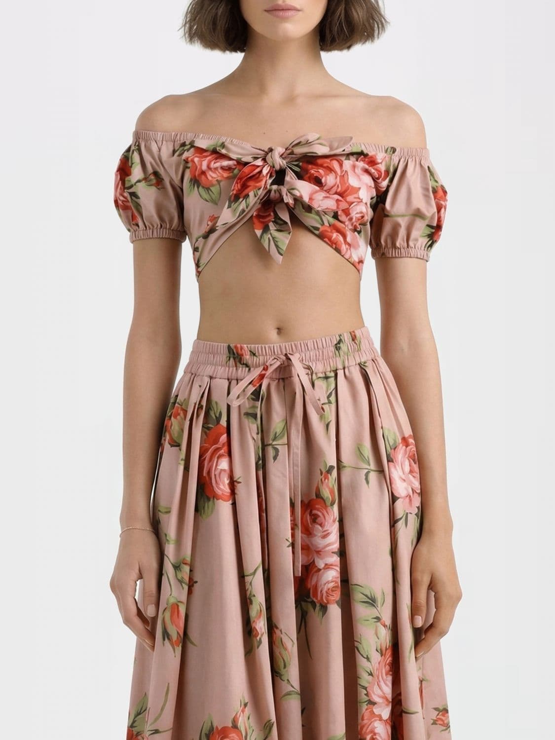 Dolce & Gabbana Cotton Top with Floral Print