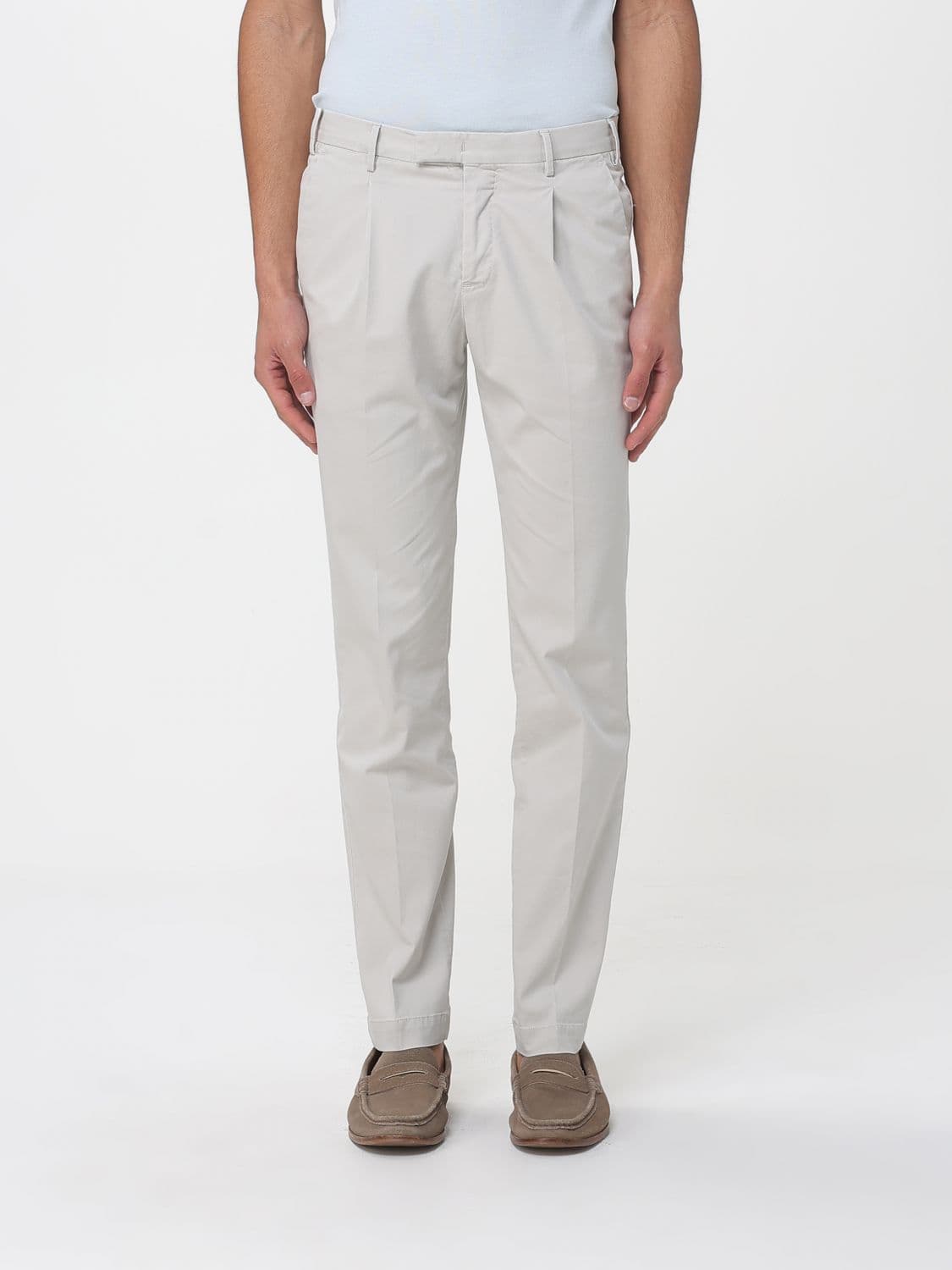Pt Torino Cotton Blend Stretch Chino Trousers