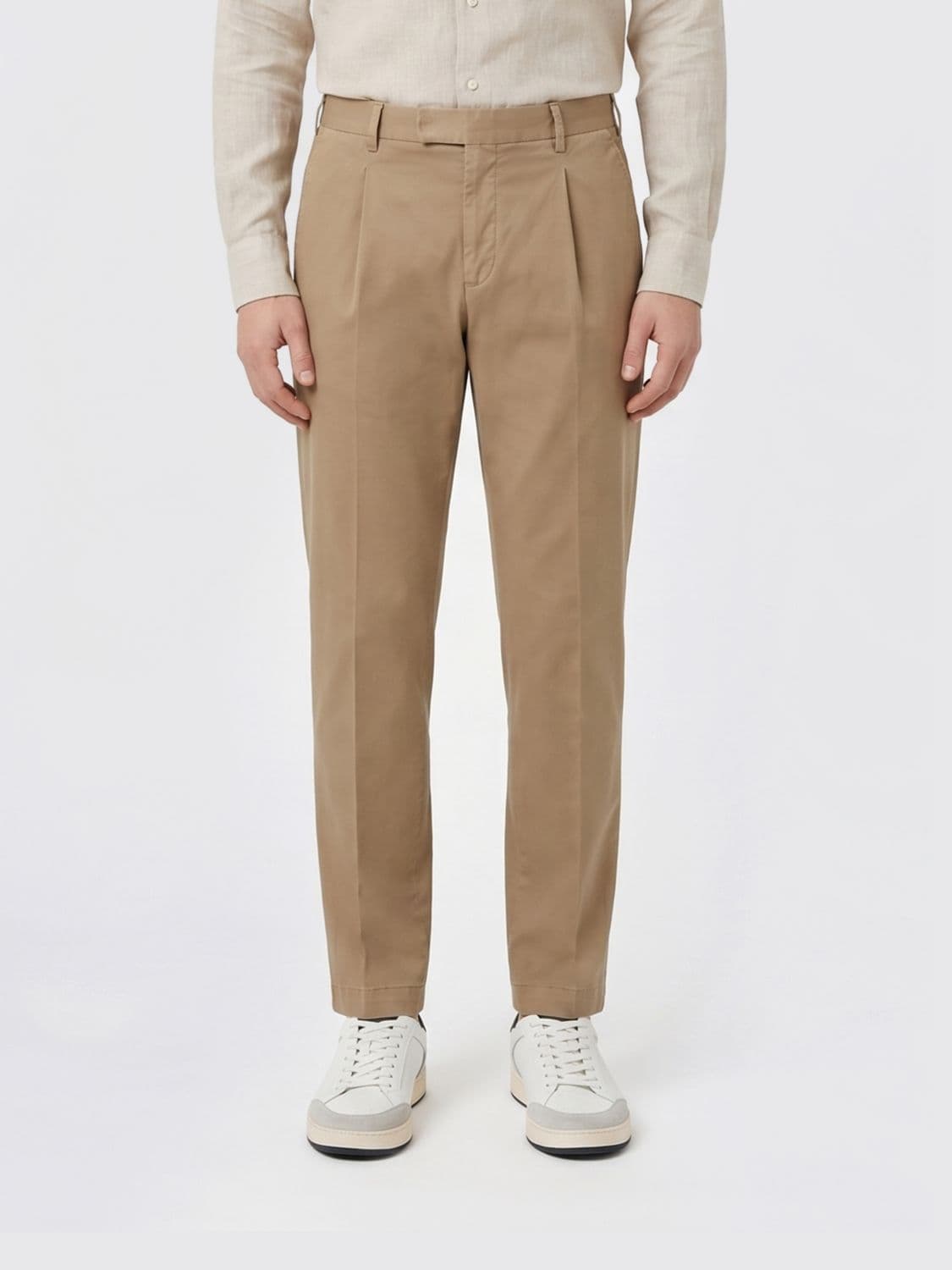 Pt Torino Cotton Blend Stretch Tailored Trousers