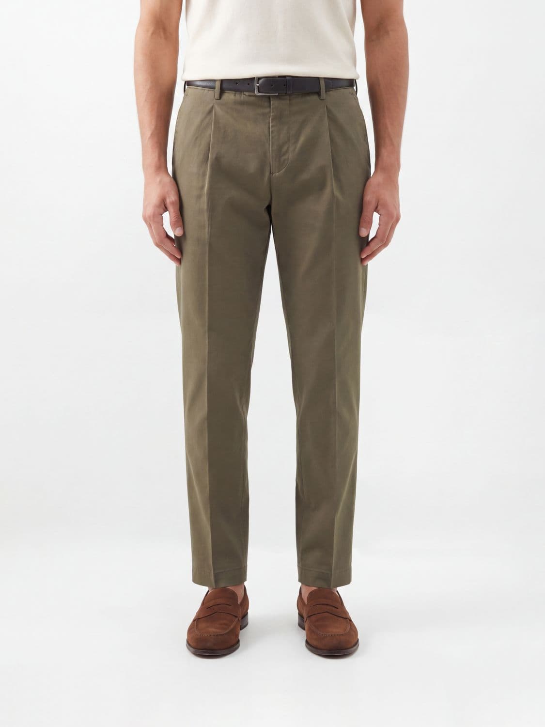 Pt Torino Cotton Blend Stretch Tailored Trousers