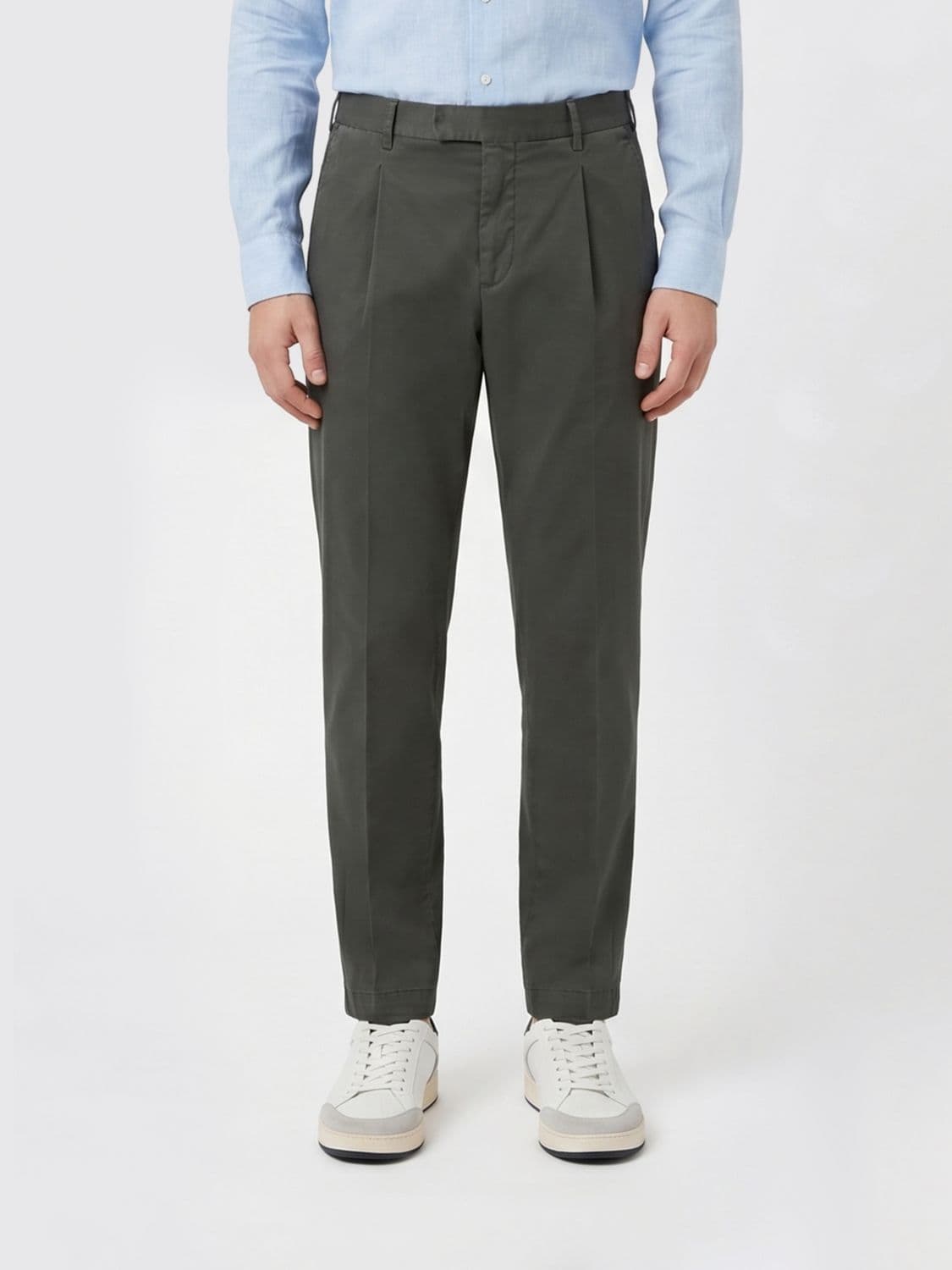 Pt Torino Cotton Blend Stretch Tailored Trousers