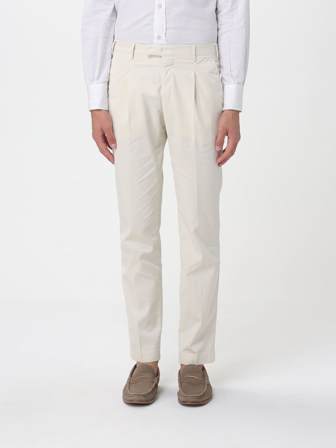 Pt Torino Cotton Blend Stretch Tailored Trousers