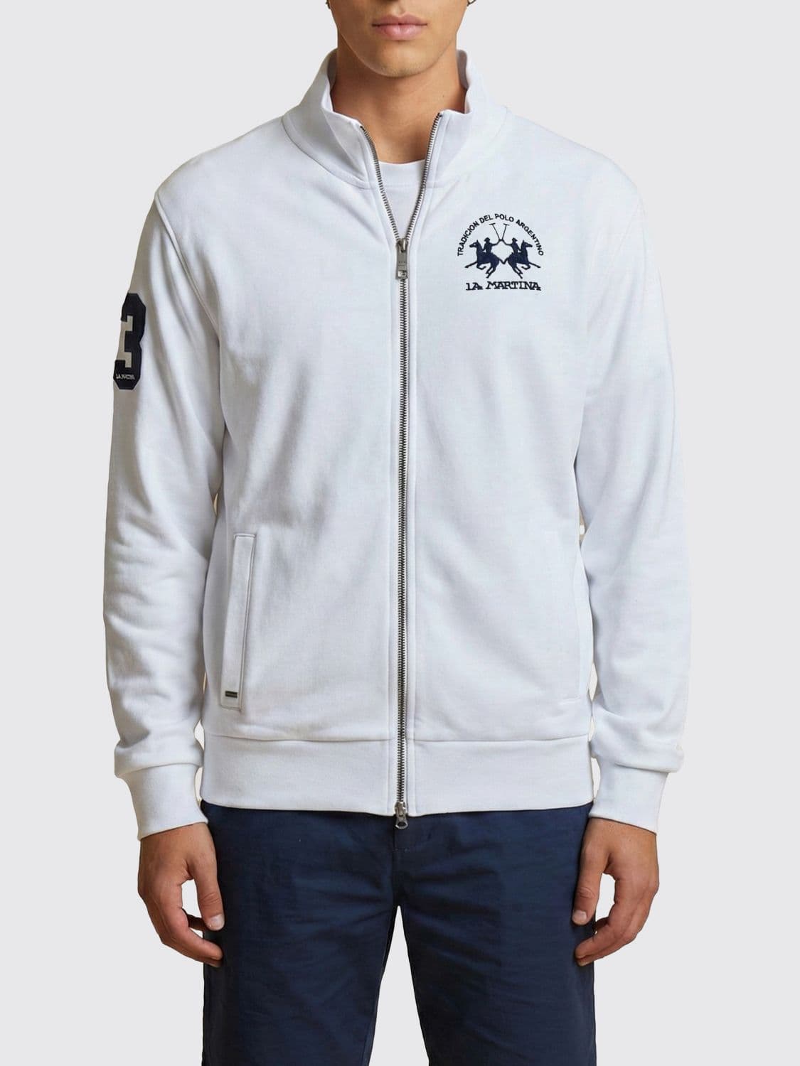 La Martina Cotton Zip-Up Sweatshirt