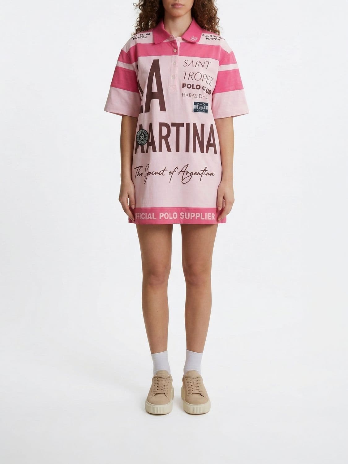 La Martina Printed Cotton Chemisier Dress