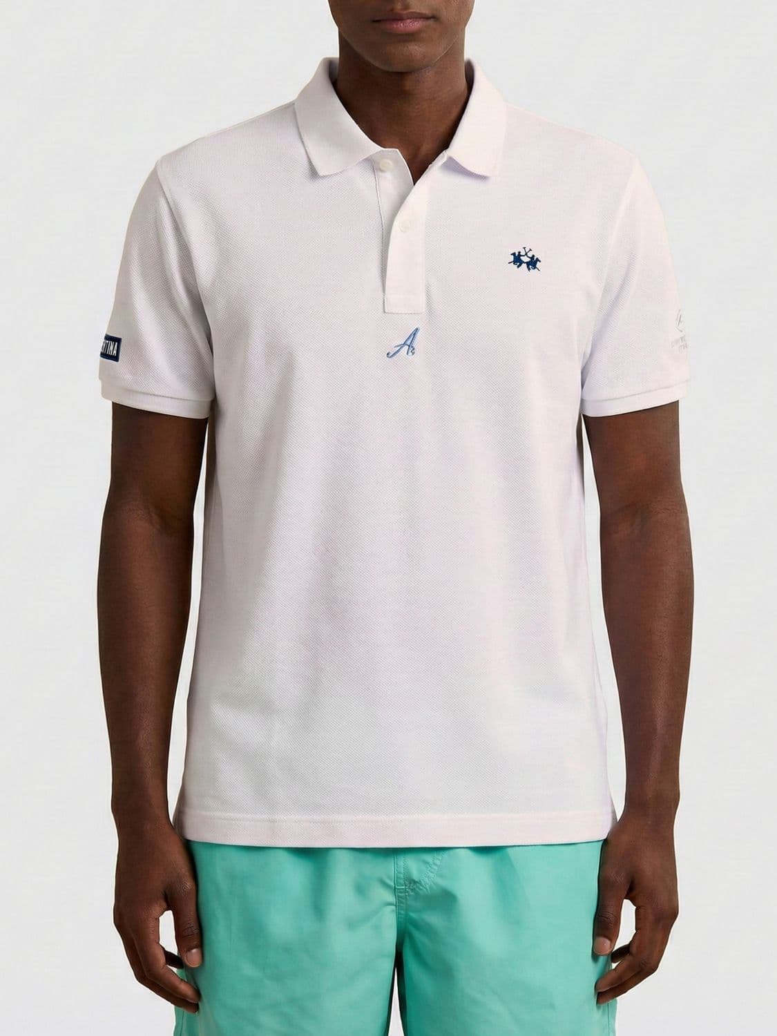La Martina Cotton Polo Shirt with Mini Logo