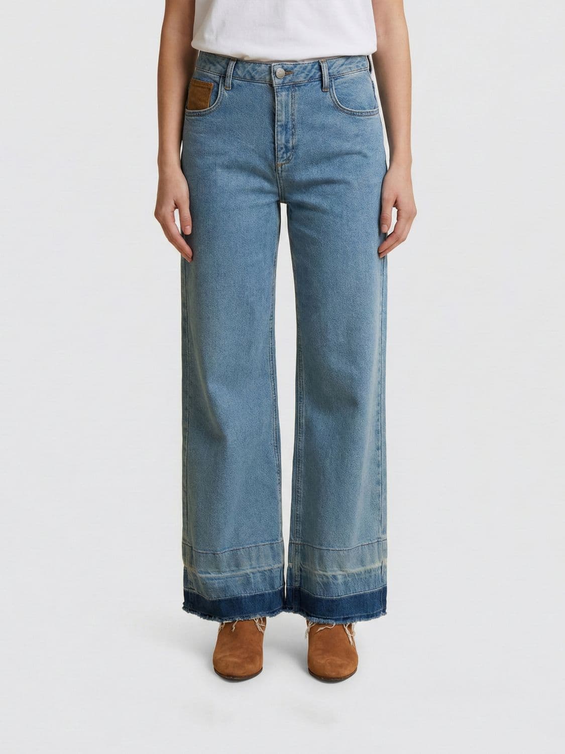 La Martina Wide Leg Jeans in Stretch Denim
