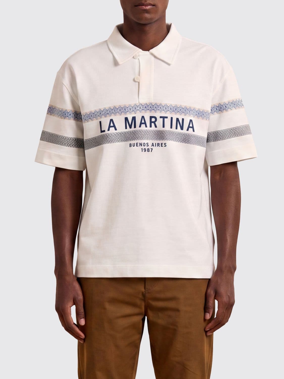 La Martina Cotton Polo with Logo
