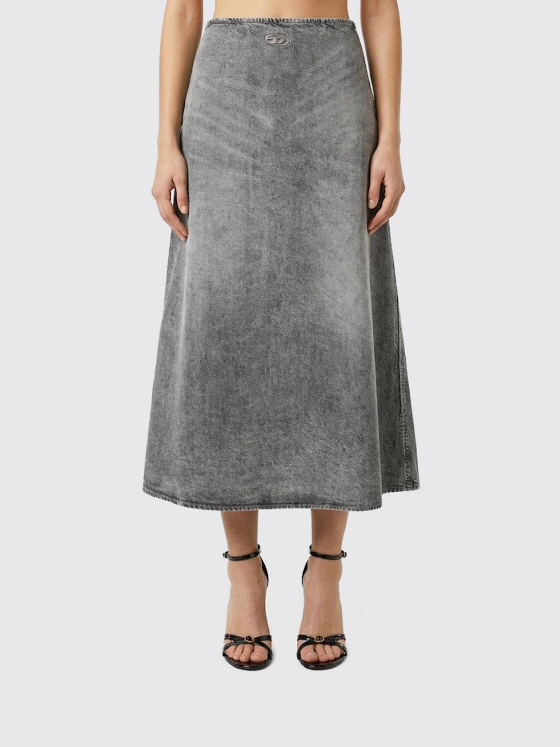 Diesel De-Annie-S2 Flared Cotton Blend Skirt