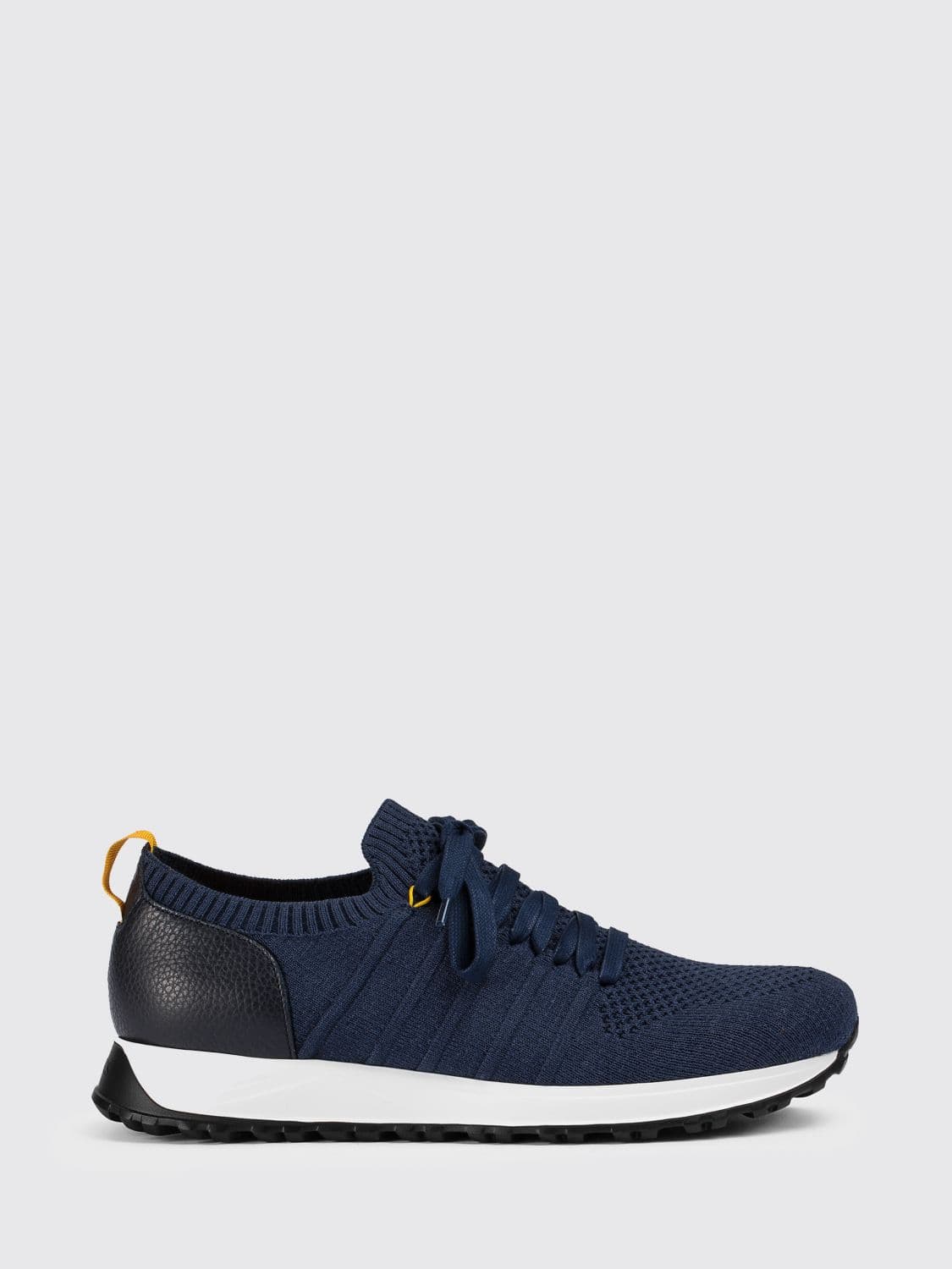 Doucal's Crochet Knit and Leather Sneakers