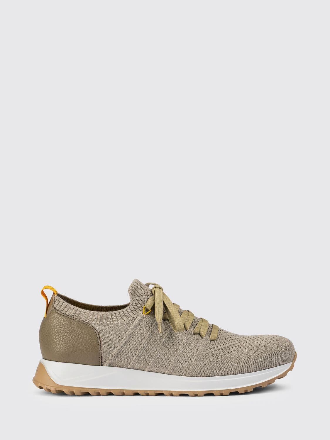 Doucal's Crochet Knit and Leather Sneakers