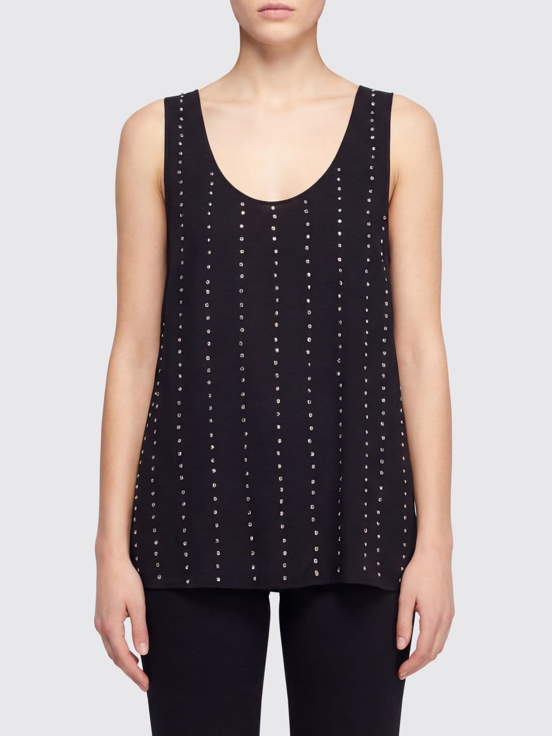 Pinko Viscose Top with Eyelets