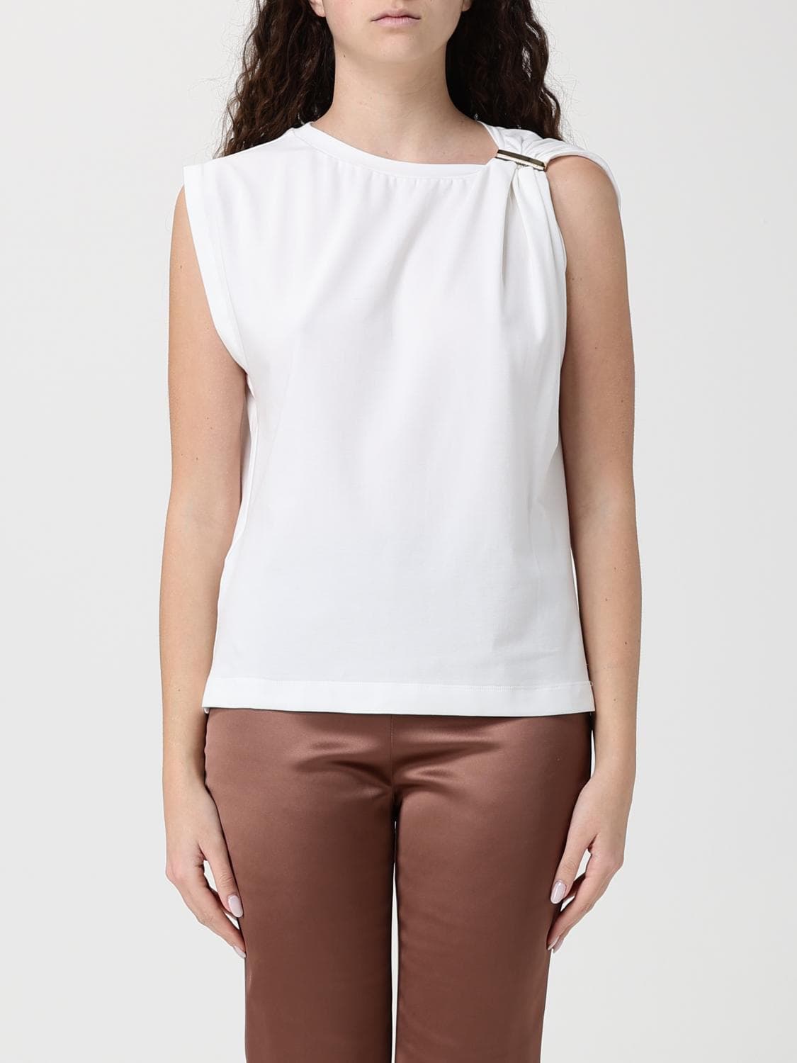 Pinko Supima Cotton Interlock Stretch Top