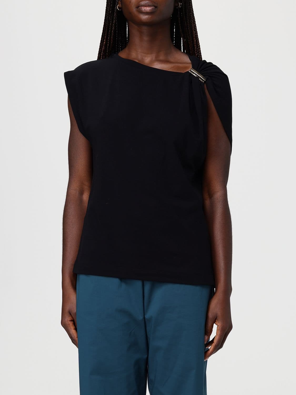 Pinko Supima Cotton Interlock Stretch Top