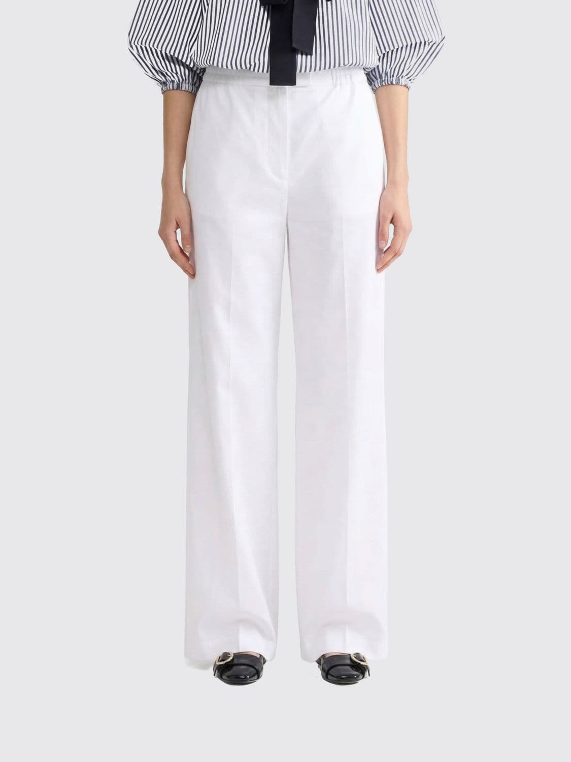 Patou Organic Cotton Wide-Leg Pants