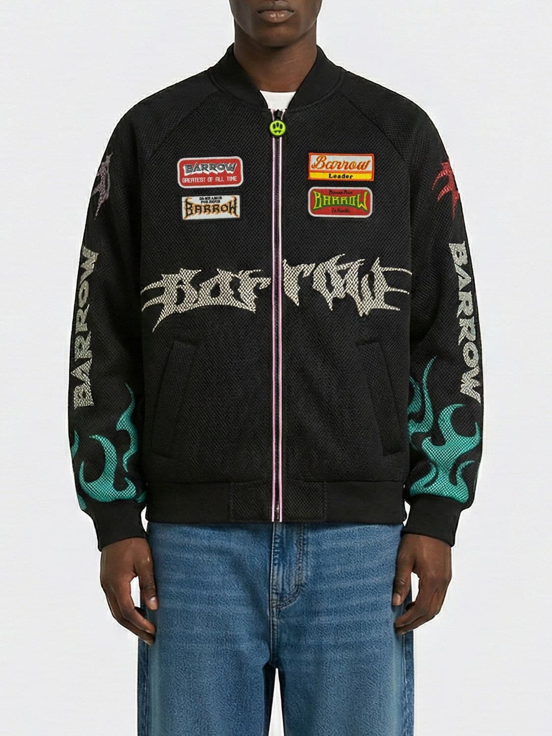 Barrow Printed Mesh Bomber Jacket · S